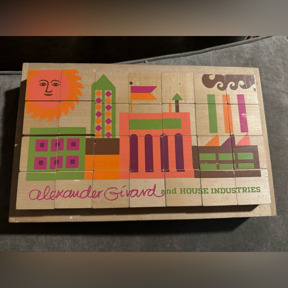 Rare Alexander Girard wood blocks house industries